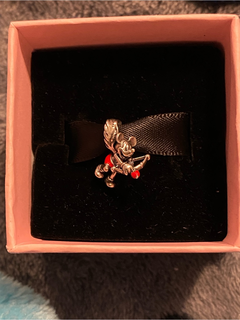 pandora cupid mickey charm
